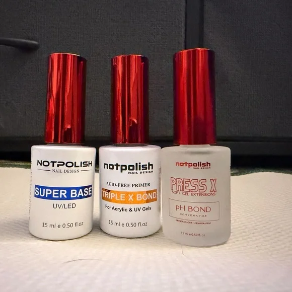 NotPolish Universal Nail Tips, base, bond, and ph bond